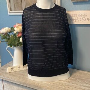 Women’s size small shirt VINCE Navy blue striped